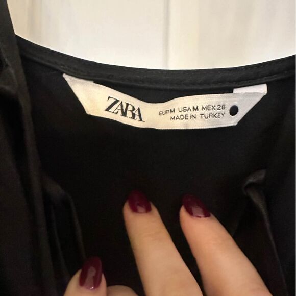 Zara Satin Tie Up Slip Dress - Picture 3 of 5